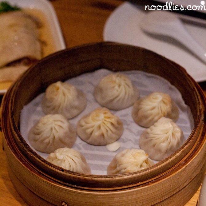Pork xiao long bao dumplings