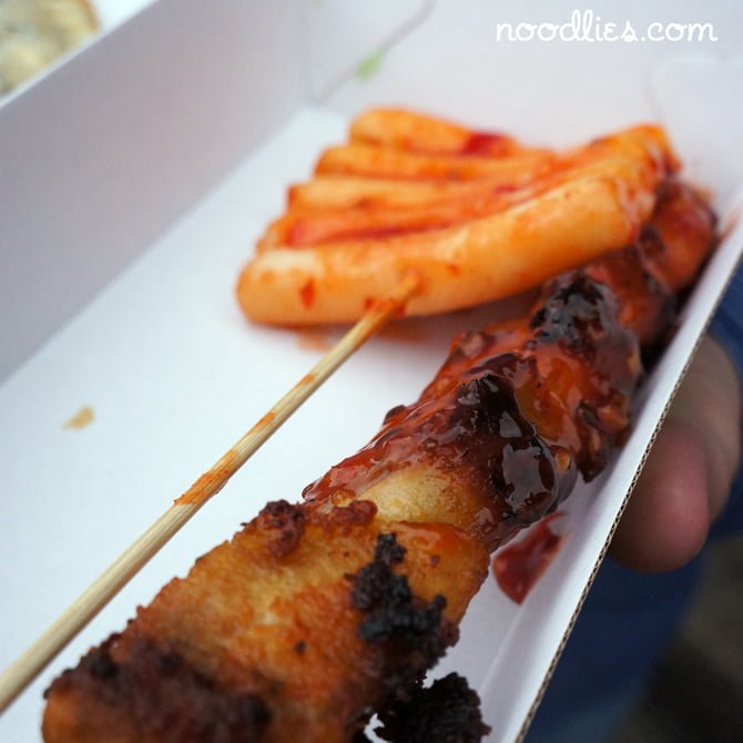 Campsie Food Festival grilled chicken and Ddeok Bok Ee (korean rice tubes)