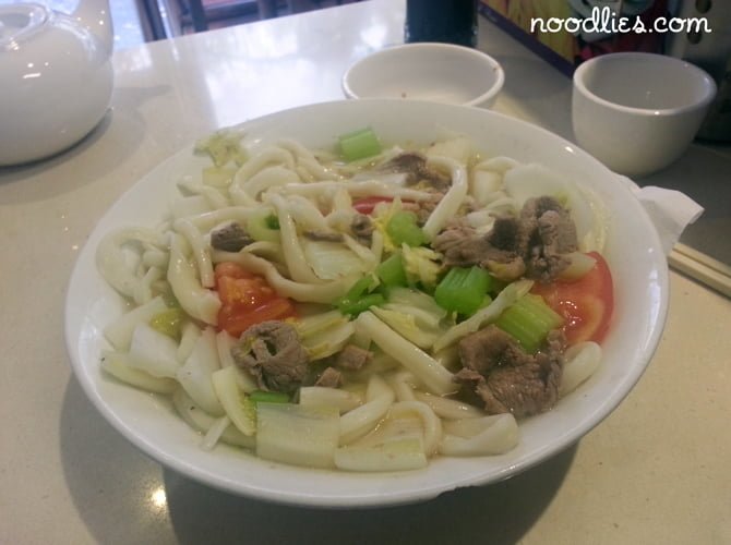 hand made chinese beef noodles