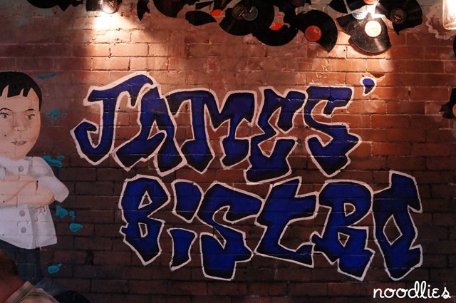 james bistro graffiti wall