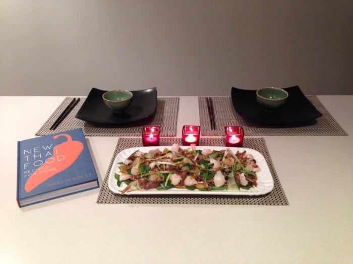 Martin Boetz New Thai Food Cookbook salad and book shot