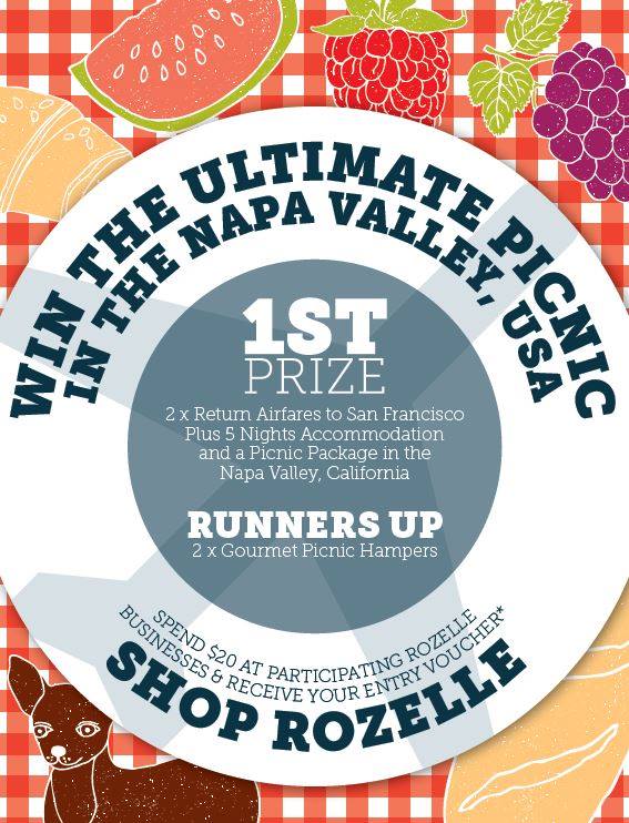 Rozelle Village Fair win a picnic in the Napa Valley