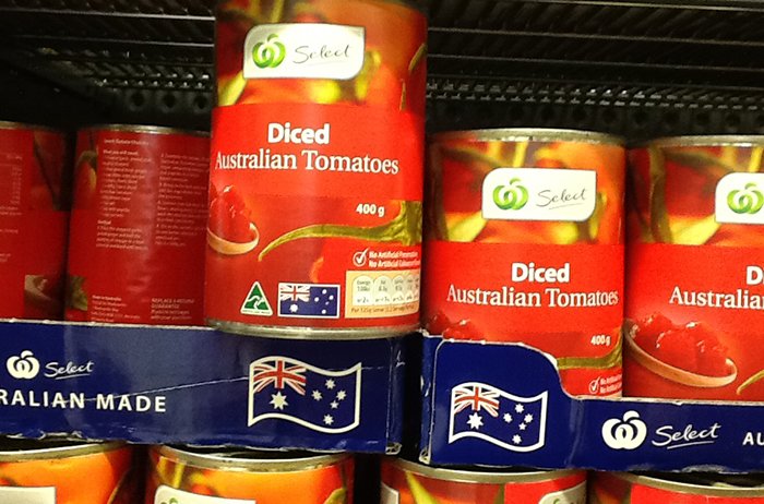 Is shopping for Australian Aussie products more expensive canned tomatoes