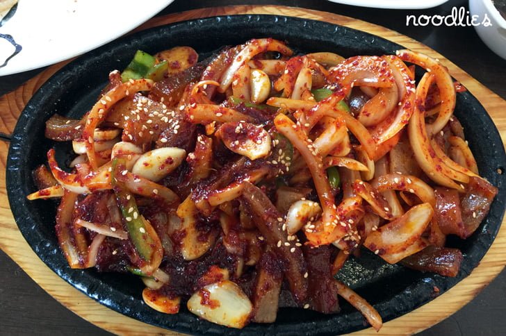 Palbok House Korean pork skin stir fry