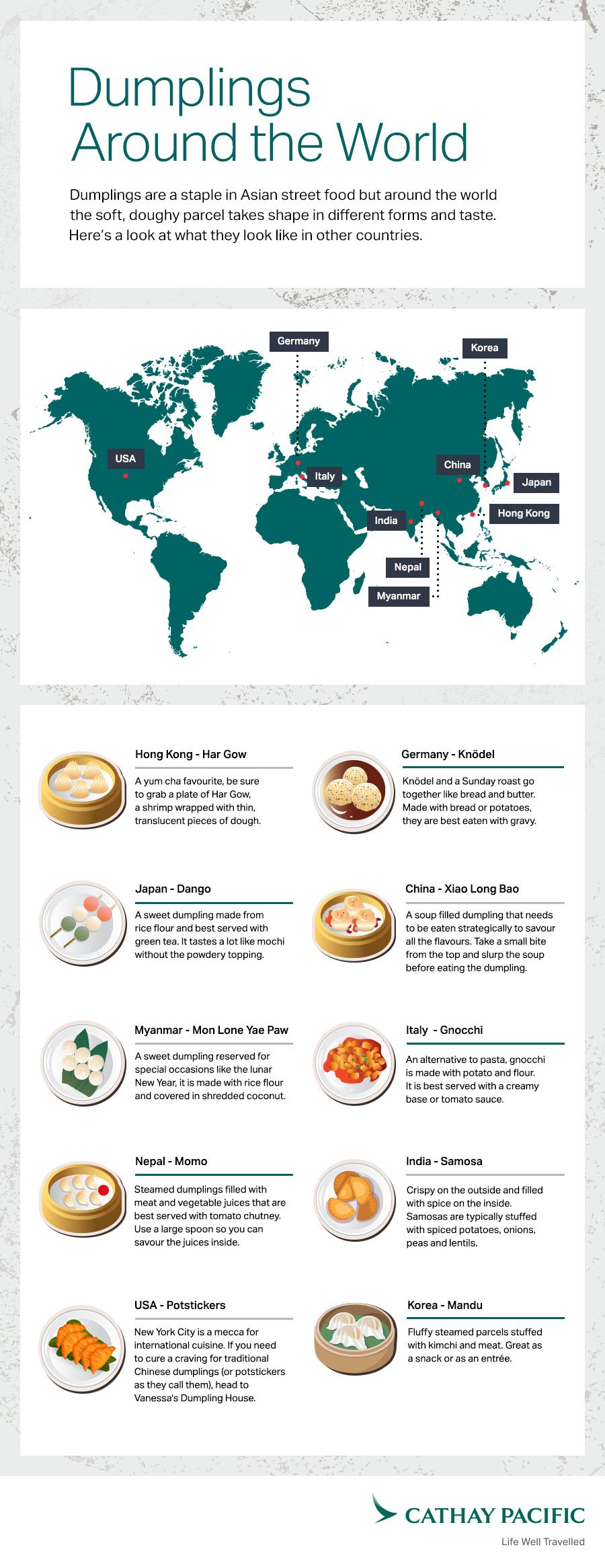 Dumplings from around the world Cathay Pacific